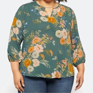 FUN2FUN Kinny Split Neck Smocked
Shoulder Blouse